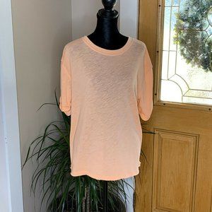 We the Free Women Peach Oversized Loose Short Sleeve Pullover Size Small